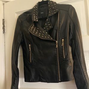 Black vegan leather jacket